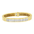 14K Yellow Gold 3 5/8 cttw Invisible Set Princess-Cut Diamond ID Tennis Bracelet (I-J Color, SI1-SI2 Clarity) - Size 7"-6