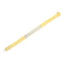 14K Yellow Gold 3 5/8 cttw Invisible Set Princess-Cut Diamond ID Tennis Bracelet (I-J Color, SI1-SI2 Clarity) - Size 7"-10