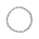 14K White Gold 7 3/8 Cttw Round Brilliant Diamond Floral Cluster and S Link Bracelet (H-I Color, SI2-I1 Clarity) - 7" Inches-7
