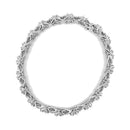 14K White Gold 6-1/3 Cttw Round Brilliant-Cut Diamond Round Cluster & X-Link 7" Tennis Bracelet (I-J Color, SI2-I1 Clarity)-11
