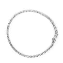 10K White Gold 1/2 Cttw Real Diamond Illusion-Set Miracle Plate Tennis Bracelet (I-J Color, SI2-I1 Clarity) - Size 7.5"-7