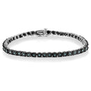 Black Rhodium Plated .925 Sterling Silver 1.0 Cttw Diamond Miracle Tennis Bracelet (Enhanced Blue Color, I3 Clarity) - 7"-6