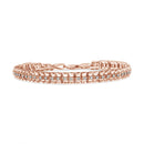.925 Sterling Silver 1.0 Cttw Rose Cut Diamond Double-Link 7" Tennis Bracelet (I-J Color, I3 Clarity)-6