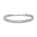 .925 Sterling Silver 1.0 Cttw Rose Cut Diamond Double-Link 7" Tennis Bracelet (I-J Color, I3 Clarity)-2