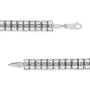 .925 Sterling Silver 1.0 Cttw Rose Cut Diamond Double-Link 7" Tennis Bracelet (I-J Color, I3 Clarity)-4