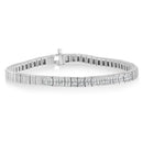 14K White Gold Princess Cut Diamond Bracelet (1.00 cttw, H-I Color, SI1-SI2 Clarity)-6