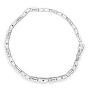 14K White Gold Princess-Cut white and Blue Diamond 3.00 cttw Fashion Link Bracelet (H-I Color, SI1-SI2 Clarity)-7