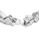 14K White Gold 8 5/8ct Cttw Princess and Baguette Diamond Geometric Twist Link Bracelet (G-H Color, VS1-VS2 Clarity) - 7"-2