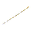 14K Yellow Gold 9.0 Cttw Diamond Alternating Bow and Box Link Bracelet (G-H Color, VS1-VS2 Clarity)- 7"-13