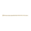 14K Yellow Gold 7.0 Cttw Baguette Cut Diamond Alternating Box and Wave Link Bracelet (G-H Color, VS1-VS2 Clarity) - 7" Inches-3