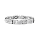 14K White Gold 10 5/8 Cttw Diamond Panel Link Bracelet  - 7" Inches-1
