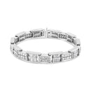 14K White Gold 10 5/8 Cttw Diamond Panel Link Bracelet  - 7" Inches-2