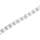 .925 Sterling Silver 1/4 cttw Miracle Set Diamond Sleek and Open "V"Bracelet (I-J Color, I3 Clarity) -7.5"-9