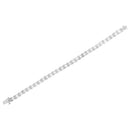 .925 Sterling Silver 1/4 cttw Miracle Set Diamond Sleek and Open "V"Bracelet (I-J Color, I3 Clarity) -7.5"-10