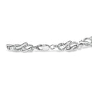 .925 Sterling Silver 1.0 Cttw Diamond Infinity Loop and Swirl Link Bracelet (I-J Color, I2-I3 Clarity) - 7.25" Inches-2