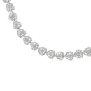 .925 Sterling Silver 1.0 Cttw Miracle Set Diamond Heart-Link 7" Tennis Bracelet (I-J Color, I2-I3 Clarity)-10