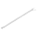 .925 Sterling Silver 1/2 Cttw Diamond Nested Circle Miracle Set Open Wheel 7" Fashion Link Bracelet (I-J Color, I3 Clarity)-10