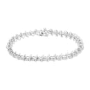 .925 Sterling Silver 1 cttw Prong-Set Diamond Link Bracelet (I-J, I1-I2) - 7.25"-7