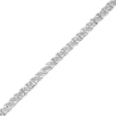 .925 Sterling Silver 1.0 Cttw Diamond Square Frame Miracle-Set Tennis Bracelet (I-J Color, I3 Clarity) - 7"-10