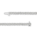 .925 Sterling Silver 1.0 Cttw Diamond Square Frame Miracle-Set Tennis Bracelet (I-J Color, I3 Clarity) - 7"-11