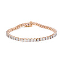 .925 Sterling Silver 1.0 Cttw Miracle-Set Diamond Round Faceted Bezel Tennis Bracelet (I-J Color, I3 Clarity) - 7"-25