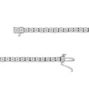 .925 Sterling Silver 1.0 Cttw Miracle-Set Diamond Round Faceted Bezel Tennis Bracelet (I-J Color, I3 Clarity) - 7"-18