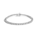 .925 Sterling Silver 3.0 Cttw Lab Grown Diamond Illusion-Set Miracle Plate Tennis Bracelet-1