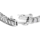 .925 Sterling Silver 3.0 Cttw Lab Grown Diamond Illusion-Set Miracle Plate Tennis Bracelet-2