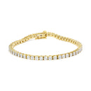 .925 Sterling Silver 1.0 Cttw Miracle-Set Diamond Round Faceted Bezel Tennis Bracelet (I-J Color, I3 Clarity) - 7"-24