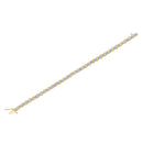 Two-Tone 10K Yellow Gold over .925 Sterling Silver 1.0 Cttw Diamond S-Curve Link Miracle-Set Tennis Bracelet (I-J Color, I3 Clarity) - 7"-14