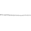 .925 Sterling Silver 1.0 Cttw Diamond Swirl Beaded Link Bracelet (I-J Color, I3-Promo Clarity) - 7.25" Inches-6