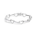10K White Gold 2.0 Cttw Diamond Heart Link Bracelet-1