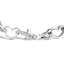 10K White Gold 2.0 Cttw Diamond Heart Link Bracelet-2