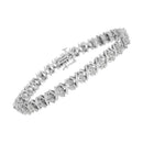 .925 Sterling Silver 1.0 Cttw Diamond Miracle-Set X-Link 7" Tennis Bracelet (I-J Color, I3 Clarity)-8