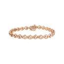 .925 Sterling Silver 1/4 Cttw Diamond Miracle-Set Teardrop Shaped 7â€ Link Bracelet (I-J Color, I3 Clarity)-8