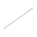 .925 Sterling Silver 1/4 Cttw Miracle Set Diamond "X" Link Bracelet (I-J Color, I3 Clarity) - 7.25"-9