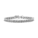 .925 Sterling Silver 2.0 Cttw Diamond 7" Round Miracle Plate Link Bracelet (I-J Color, I2-I3 Clarity)-8