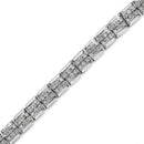 .925 Sterling Silver 2.0 Cttw Diamond 7" Round Miracle Plate Link Bracelet (I-J Color, I2-I3 Clarity)-9