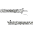 .925 Sterling Silver 2.0 Cttw Diamond 7" Round Miracle Plate Link Bracelet (I-J Color, I2-I3 Clarity)-10