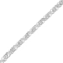 .925 Sterling Silver 1.0 Cttw Round-Brilliant and Baguette Cut Diamond Miracle-Set X-Link 7" Tennis Bracelet (I-J Color, I2-I3 Clarity)-9
