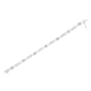 .925 Sterling Silver 1.0 Cttw Round-Cut and Baguette-Cut Diamond X-Link Bracelet (I-J Color, I1-I2 Clarity) - 7"-10