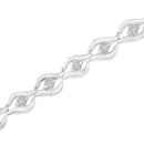 .925 Sterling Silver 1/2 Cttw Rose Cut Diamond Almond Shape Link Tennis Bracelet (I-J Color, I3 Clarity) - 7â€Â-8