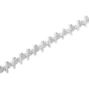 .925 Sterling Silver 1/2 Cttw Diamond Miracle-Set 7" Tennis Bracelet (I-J Color, I3 Clarity)-9