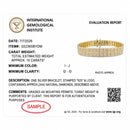 IGI Certified 14K Yellow Gold Plated Sterling Silver 10.0 Cttw Diamond 4 Row Tennis Bracelet-6