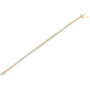 14K Yellow Gold Plated .925 Sterling Silver 3.0 Cttw Diamond Link Bracelet (K-L Color, I2-I3 Clarity) - 7.25"-10
