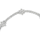 .925 Sterling Silver 1.0 cttw Miracle-Set Diamond Floral Station Tennis Bracelet (I-J Color, I3 Clarity) - 7-1/2"-6
