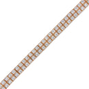 14K Rose Gold 3.0 Cttw Lab Grown Diamond Two Row Milgrain 7" Inch Tennis Bracelet (G-H Color, VS2-SI1 Clarity)-7