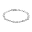 .925 Sterling Silver 2.0 Cttw Round Diamond Link Bracelet (G-H Color, I1-I2 Clarity) - 7.25"-6