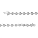 .925 Sterling Silver 2.0 Cttw Round Diamond Link Bracelet (G-H Color, I1-I2 Clarity) - 7.25"-8