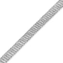 .925 Sterling Silver 5.00 Cttw Round-Cut Diamond "S" Link Bracelet (I-J Color, I3 Clarity) - Size 7.25-8